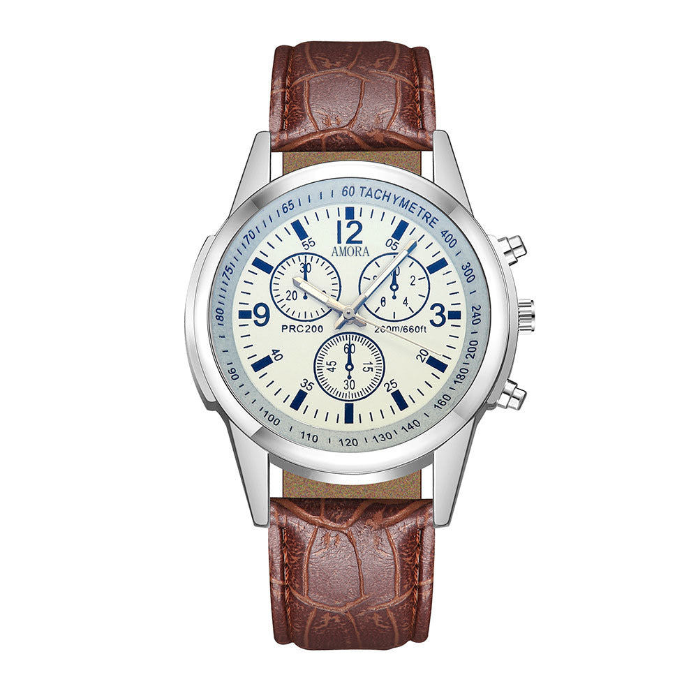 New fashion business leather belt watch for men, student geneva quartz wristwatch, men's watches - in stock & wholesale