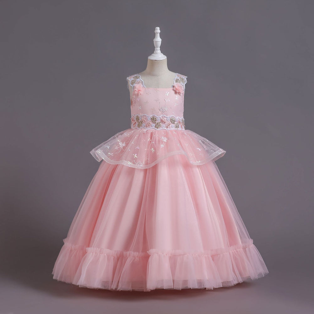 Amazon's new children's dress: patchwork princess gown for girls - high-end, stylish, perfect for hosts, performances, and evening events