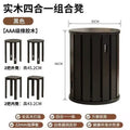 Solid wood stool for home stackable bench combination tall round stool stacking stool restaurant guest storage stool coffee table stool
