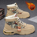 Boots men's high top 2025new arrivalwinter men's shoes fleece-linedthickenedheattech snow cotton shoes men's workwear boots men's