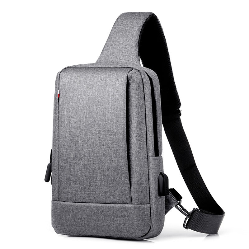 Cross-border fashion men's breast bag high-end casual women's shoulder messenger bag trendy travel chest bag waterproof shoulder bag