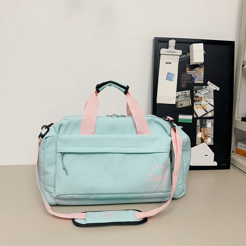 Short-distance large-capacity travel bag Women's tide brand sports fitness bag Multifunctional handbag Shoe compartment Duffel bag Men's