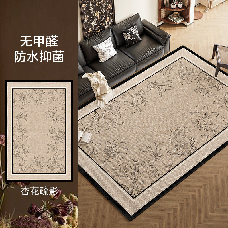 Carpet living room french medieval style no-wash and wipeable classy quiet luxury bedroom carpet floor mat large area full coverage for home