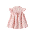 Girls' dress  summer new arrival kids princess dress shirt pink rabbit floral skirt for toddlers and young children