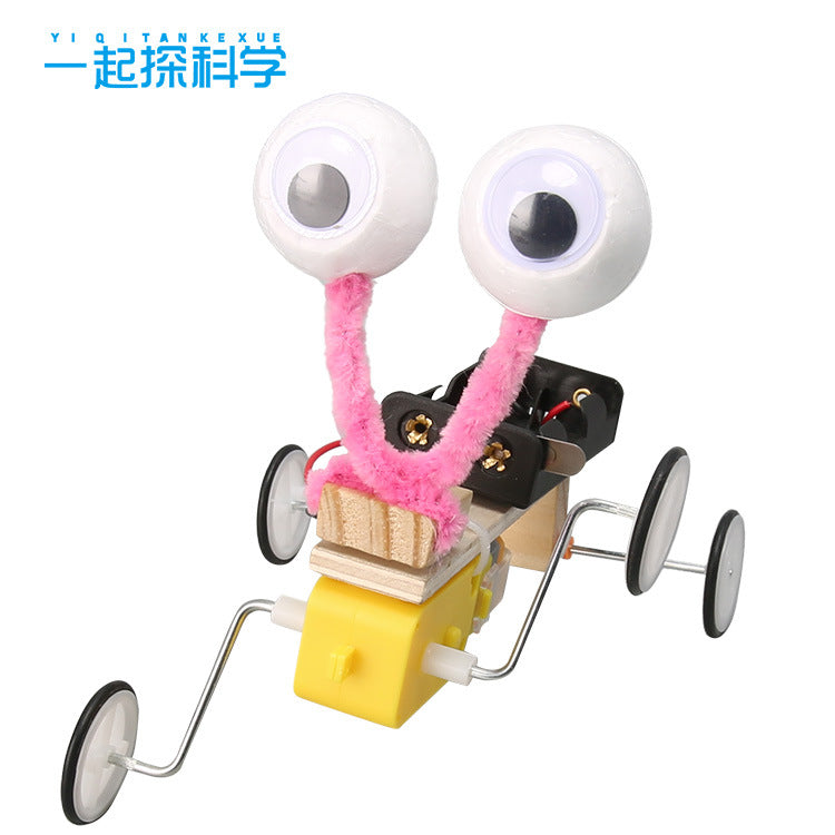 Technology small production handmade DIY electric crawler primary school students educational science teaching STEM toys assembly material package