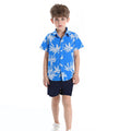 Kids' floral shirt, boys' cotton shirt, children's outfit set, loose-fit lightweight summer clothing, boys' shirt