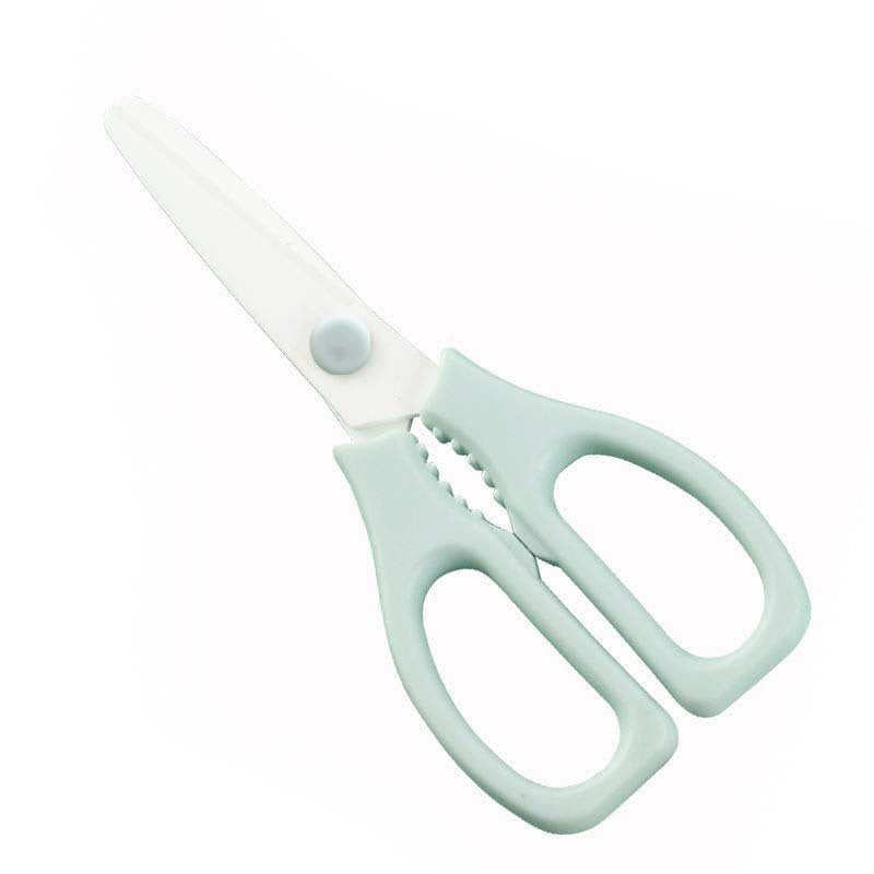 Ceramic scissors baby complementary food scissors food small scissors children's meat cutting vegetable tools portable storage box scissors wholesale