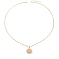 Wholesale vintage necklaces: cross-border sunflower, niche, high-end jewelry, extra-long face pendant, trendy women's clavicle chain
