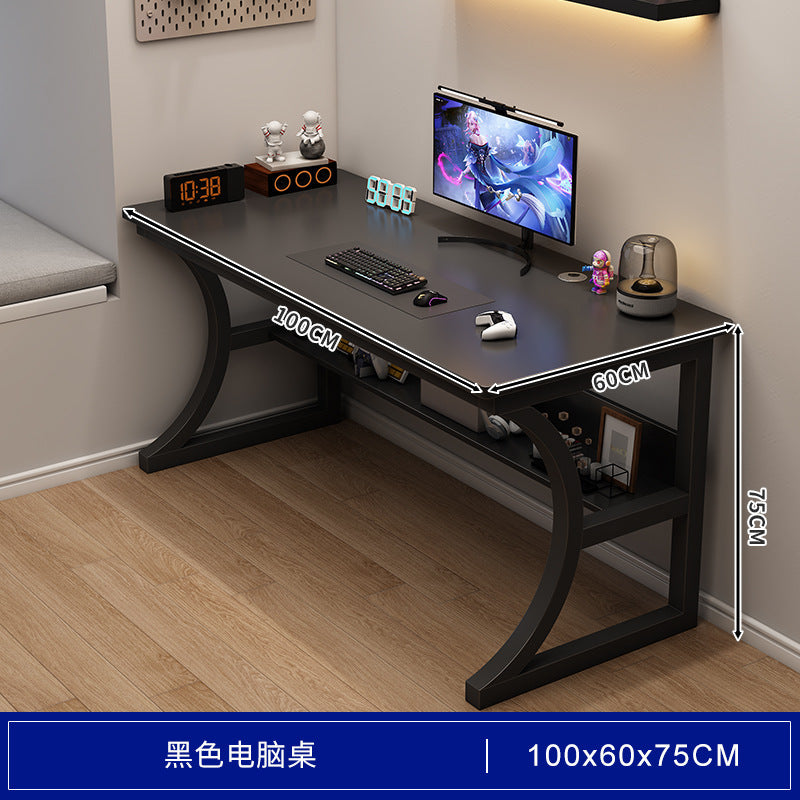 Bedroom study desk computer desk desktop gaming desk home office desk with storage shelf simple desk