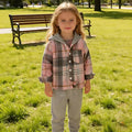 children's clothing spring & fallnew arrivalplaid hoodie boys and girlslong sleeves lapel lining suit boys plaidshirt