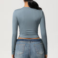 Ready-to-ship cross-border high-stretch quick-dry t-shirt yoga top pilates running workout fitness yoga long sleeve top