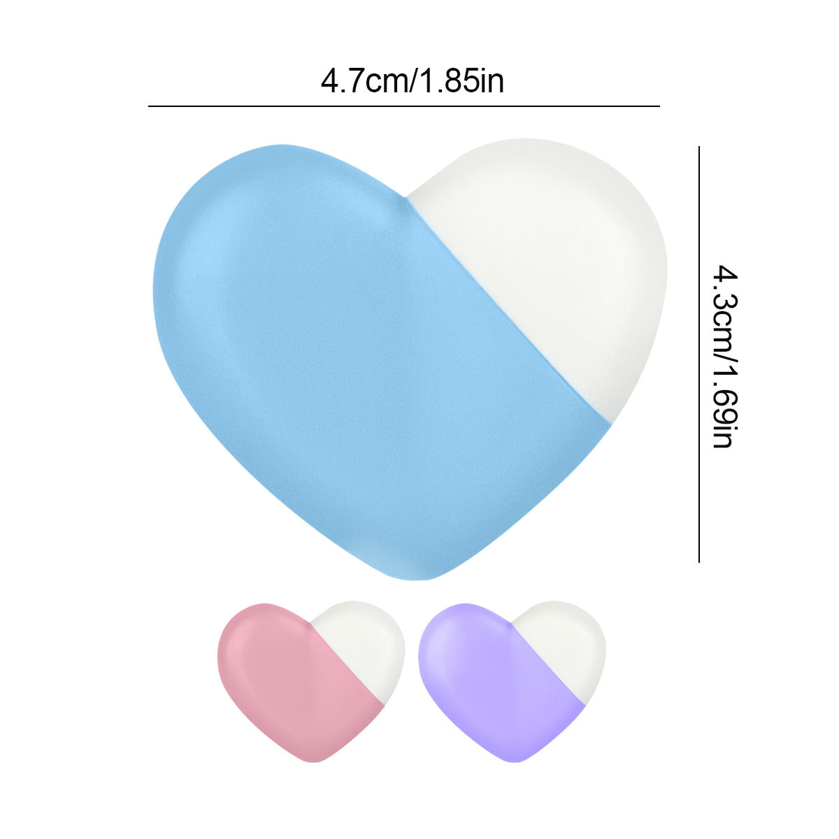 Portable heart-shaped eyebrow scraper eyebrow trimmer set Anti-scratch eyebrow trimmer Stainless steel eyebrow scraper Beauty eyebrow trimmer tool