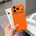 Simple solid color leather texture instantly transforms to 17, compatible with apple 17 pro max lychee grain phone case iphone 16 protective cover