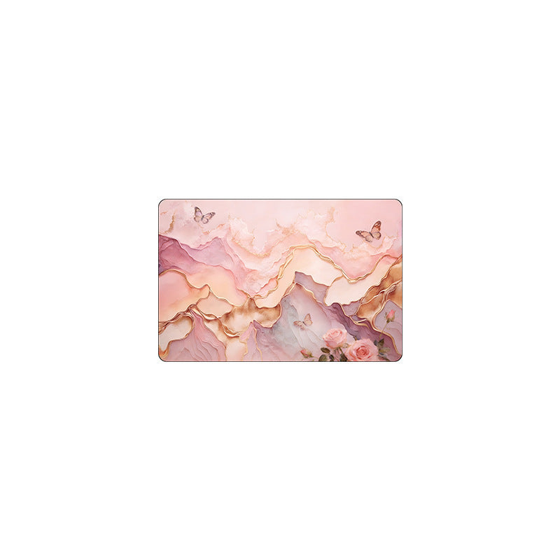 dropshipping oil painting style marble diatom mud bathroom non-slip foot mat water-absorbent quick-drying floor mat