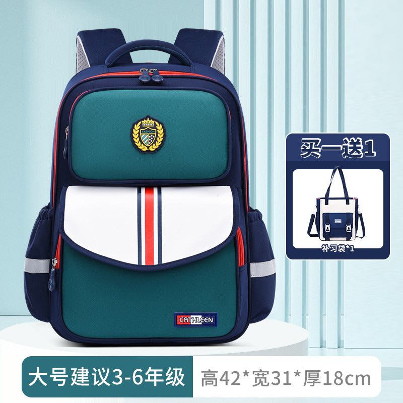 New primary school schoolbags for children in grades 3-6 to reduce the burden and wear-resistant Shaodong students  wholesale, light and cute