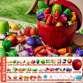 Kids' fruit cutting playset - peel, slice, and chew! early education toy for babies - realistic simulation to enhance cognitive skills