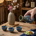 Japanese retro wine set wine bottle suit white wine cup ceramic liquor cup clear pot for home wine cup tea cup accessible luxury