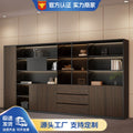 New chinoiserie office file cabinet wooden bookcase boss table background cabinet wall-mounted floor-standing five or six-door cabinetaccessible luxury