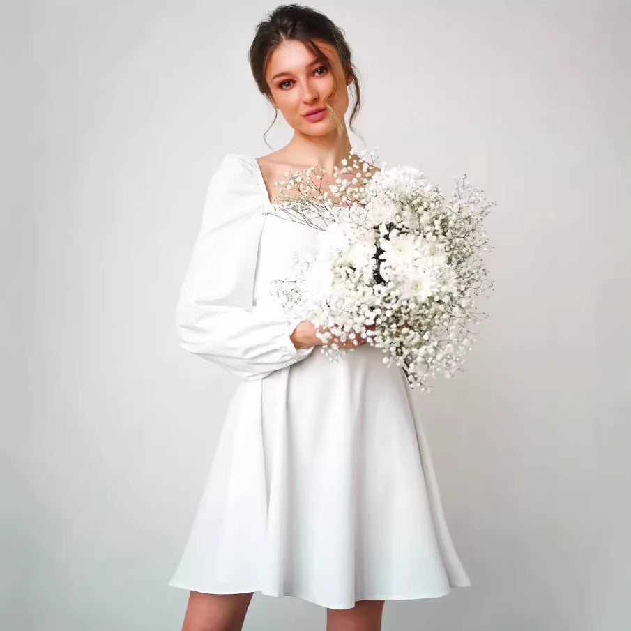 spring/autumn new arrivals: european and american style white dress - perfect for cross-border  sales (tenu)