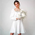spring/autumn new arrivals: european and american style white dress - perfect for cross-border  sales (tenu)