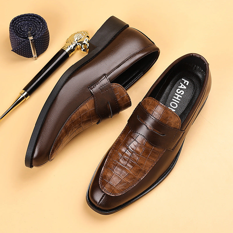 2025 men's leather dress shoes - new business casual style, british & korean design, pointed toe, plus sizes available