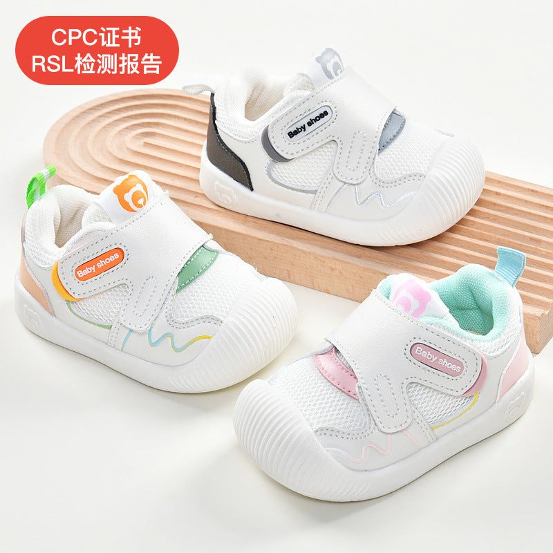 Baby first walker shoes - spring/autumn collection - sizes 0-1 to 1-2 years - soft sole, breathable infant & toddler shoes for boys & girls
