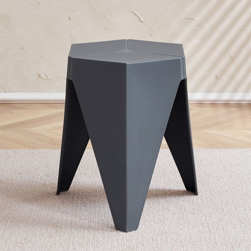 For home plastic stool stackable scandinavianpopular round stool thick rubber stool casual modern dining table chair high stool