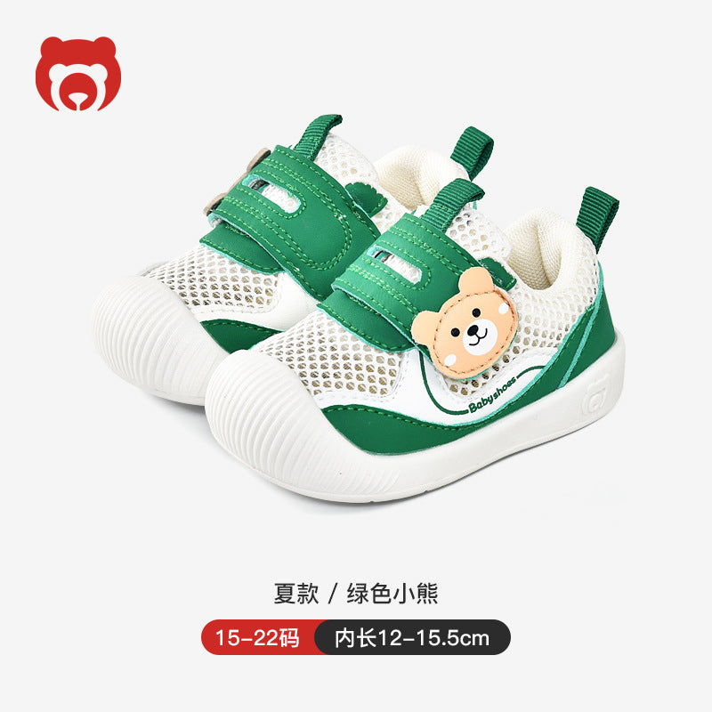 Baby sandals for boys, summer first walker shoes, 0-1-2 years old infant anti-slip soft sole mesh shoes for babies and toddlers, baby girl shoes