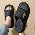 2026 indoor and outdoor home slippers men's season outer wear thick sole non-slip shit feeling eva outing popular basketball