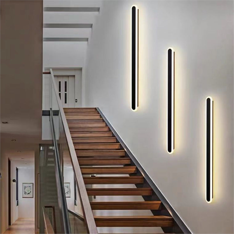 Nordic led wall lamp light luxury lighting casual linear lamp bedroom bedside wall lamp living room aisle normcore wall