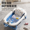 Baby bathtub, infant bathtub, toddler sit-up & recline foldable bath tub, portable home storage for newborn and children's supplies
