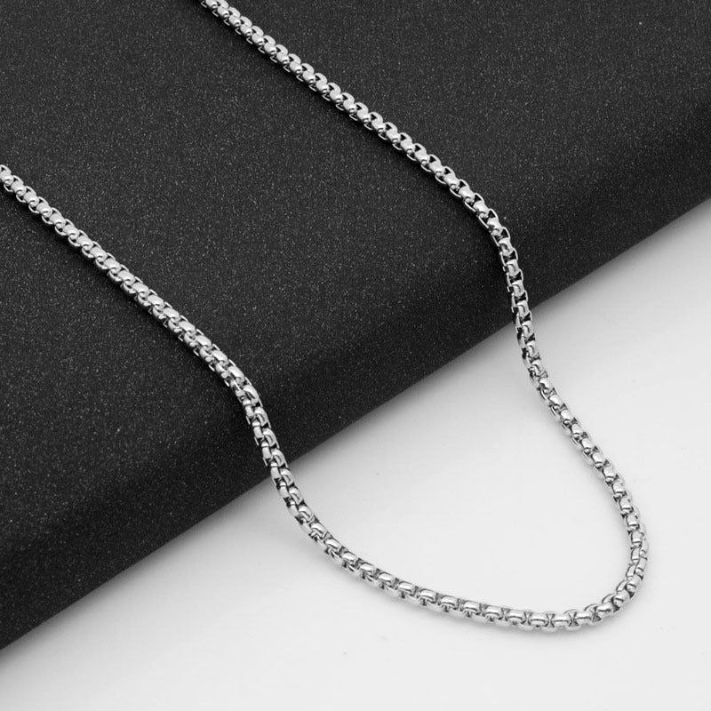 Titanium steel square pearl necklace jewelry chain - versatile chain for women, wholesale diy accessories, european and american style for men