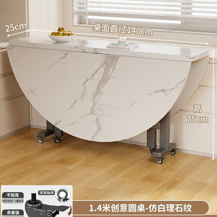Dining table for homesmall apartment foldable table retractable dining table foldable large round table modern casual dining table