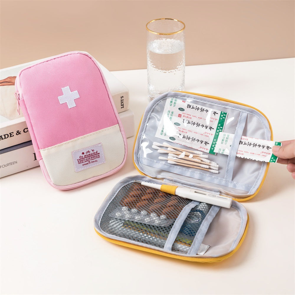 Portable medical bag Portable medicine storage bag Cross small medicine bag Travel storage medicine bag