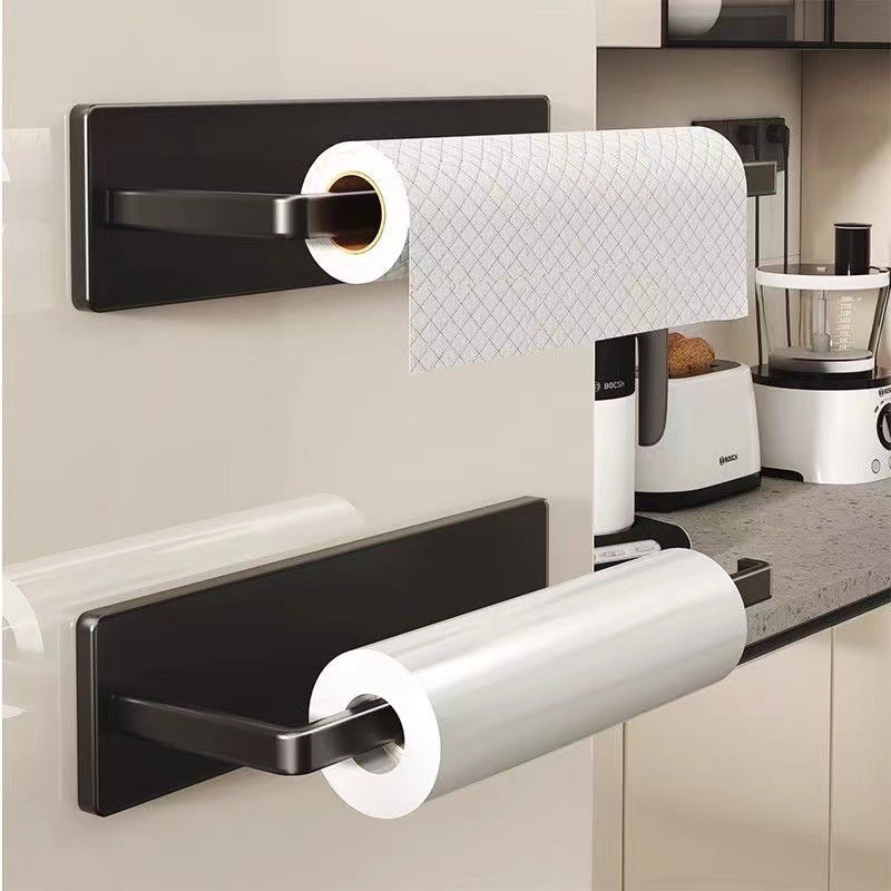 Paper for kitchen tissue holder No punching Cabinet Roll paper holder Shelf Roll paper plastic wrap rag Storage hanger