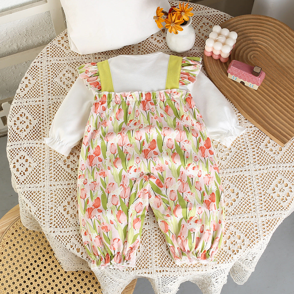New arrival baby spring & fall onesie cute long sleeves romper baby girl outwear super cute onesie super cute romper
