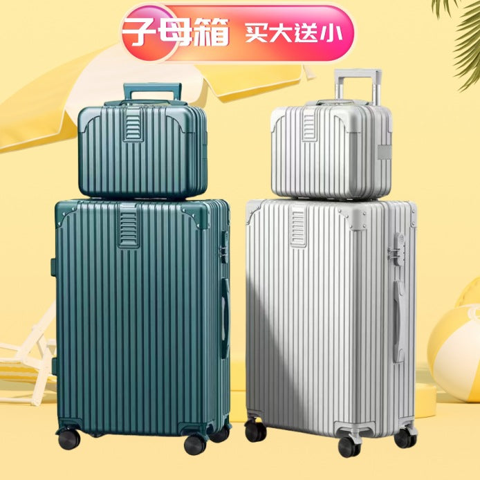 Retro suitcase large capacity high value trolley case universal wheel password case student suitcase leather case wholesale