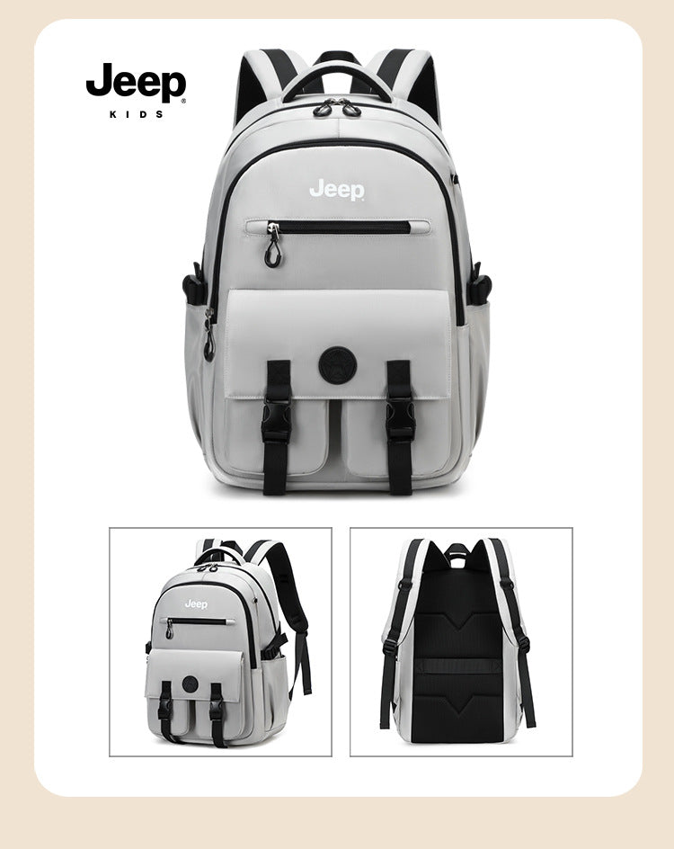 Jeep kids' backpack - lightweight, commuter-friendly, large capacity backpack for boys and girls - elementary and middle school students - reduces burden, spine protection