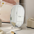 Makeup mirror desktop desktop bedroom makeup mirror can rotate 360 degrees oval mirror ins style dormitory dressing mirror