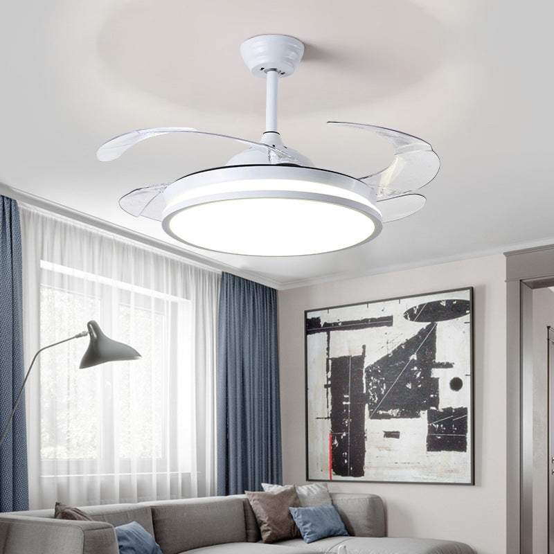 Invisible fan light household lighting modern simple household integrated fan leaf dining room light bedroom chandelier 2024 new