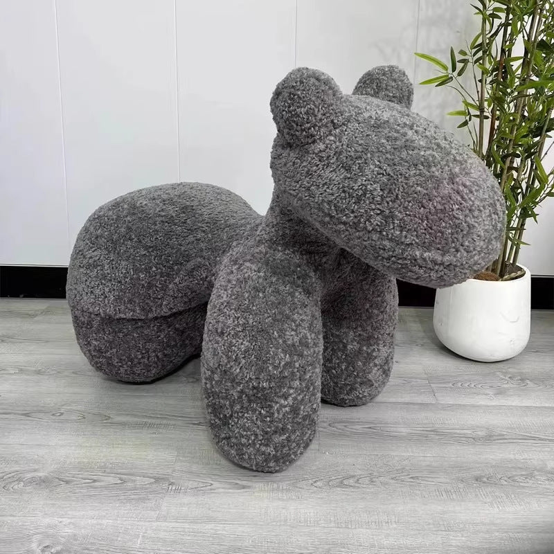Creative pony chair - adorable kids' animal ride-on sofa stool - cartoon chair plush toy - home decor accent