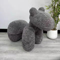 Silver gray wool roll fabric