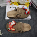 2026 cute smiling horse family wear cartoon birkenstock shoes women's fashion middle and big children birkenstock outwear toe-cap half slippers