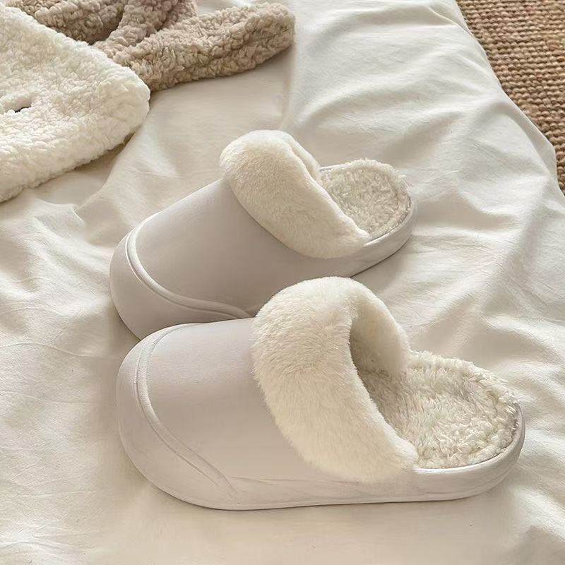 2025 winter new cartoon penguin & fish cotton slippers - thickened, warm, platform sole, detachable cotton slippers for women - wholesale