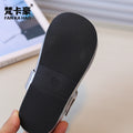 Vancahao girls' black leather shoes - new autumn  collection: round-toe, fashionable, minimalist princess flats for kids