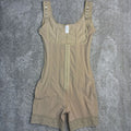new arrival cross-border butt lift and tummy control body shaping jumpsuit steel boned buttoned mesh jumpsuit body shaping