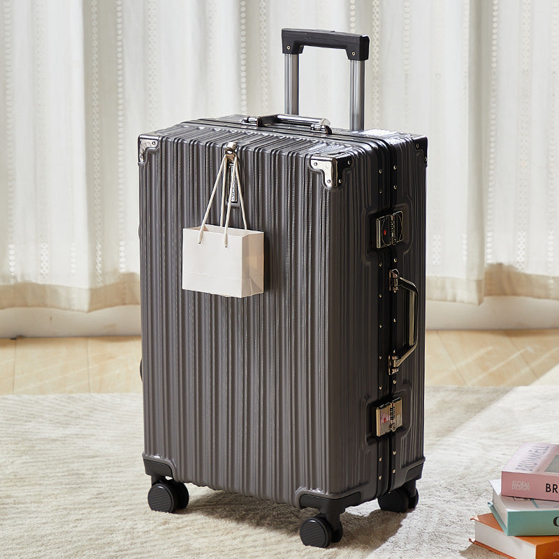 2025 luggage simple Internet celebrity ins retro travel 24 inch box 26 inch trolley case silent wheel durable