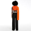 Spring american retro draped women's suit pants loose slimming look lapel design straight-leg loose pantsins