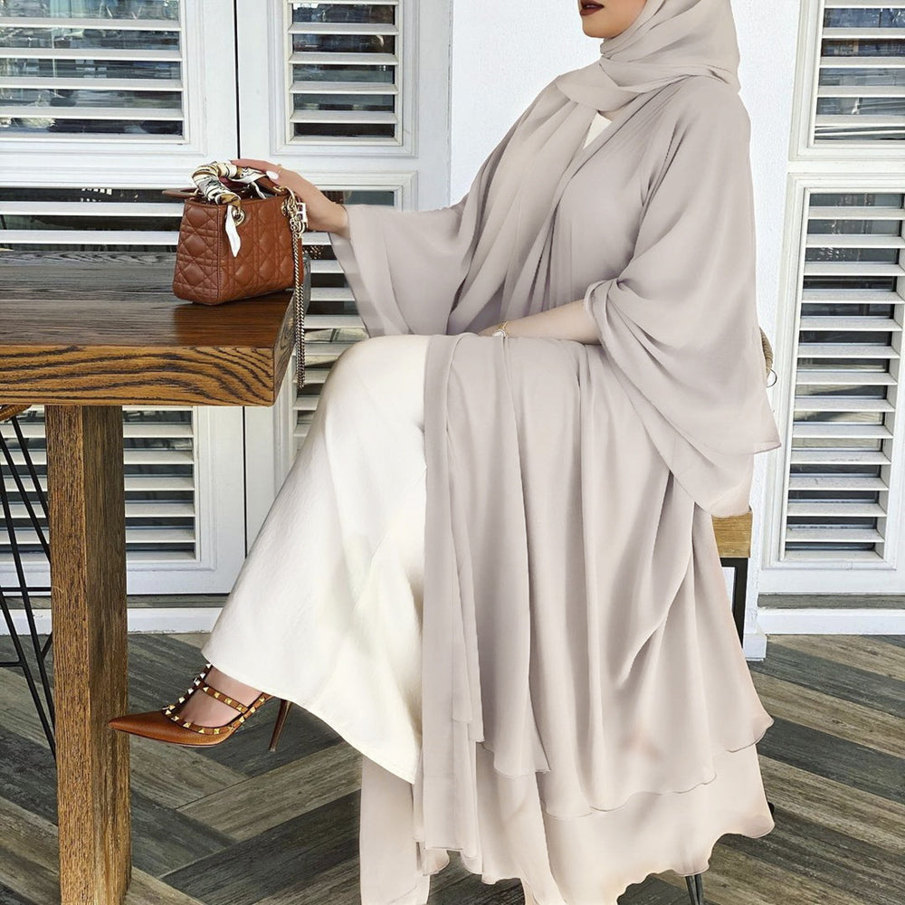 export  plus size women's african-style  robe cardigan sun protection apricot dress