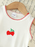 Baby clothing kids set children outfit white vest + blue shorts children's clothing